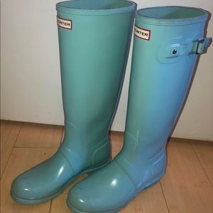 baby blue hunter boots